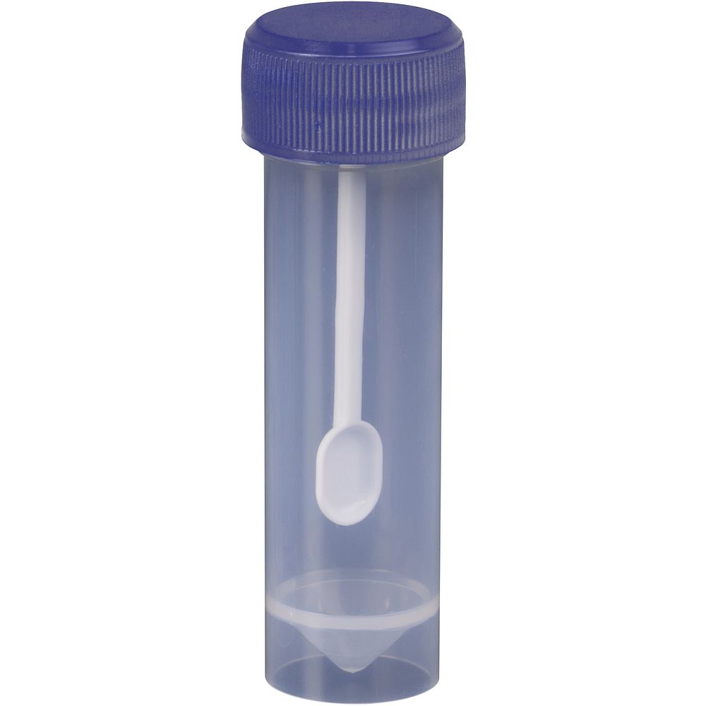Pots pour coprologie avec spatule 30 à 150&nbspml, en polypropylène