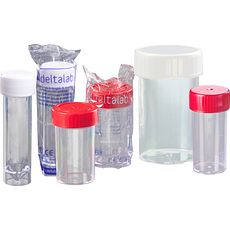 Flacons de prélèvement 30 à 200 ml, en polystyrène