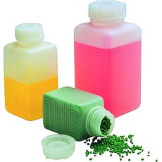 Flacons carrés en polyéthylène HDPE
