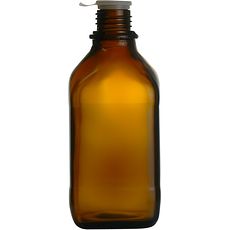 Flacons carrés en verre sodocalcique ambré