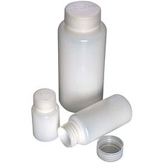Flacons en polyéthylène HDPE, col large, fermeture à vis étanche