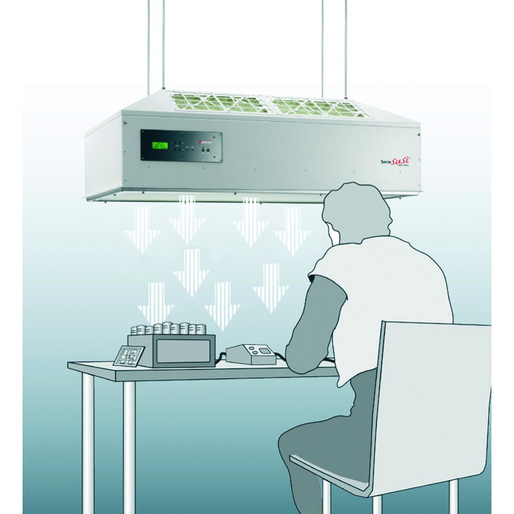 Plafonds suspendus à flux laminaire