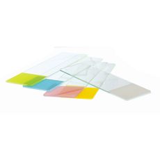 Lames adhésives avec zone dépolie colorée