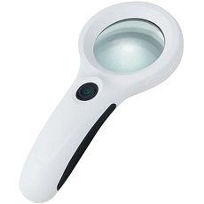 Loupe à main éclairante 8 LEDs blanc froid et 1 LED UV