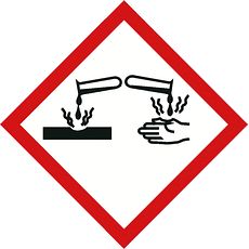 Etiquettes CLP / SGH résistantes - Produits corrosifs