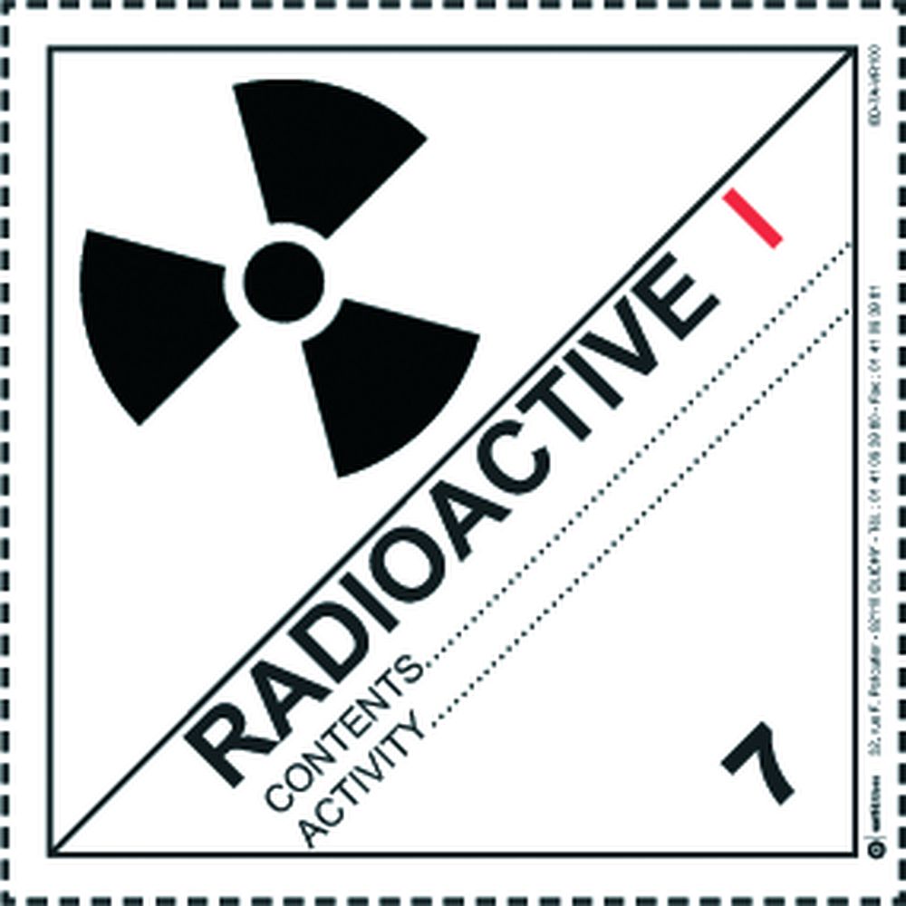 Etiquettes pictogrammes transport - Produits radioactifs