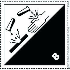 Etiquettes pictogrammes transport - Produits corrosifs