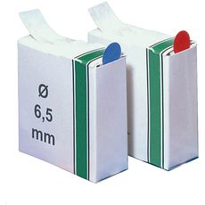 Etiquettes rondes adhésives colorées en rouleaux