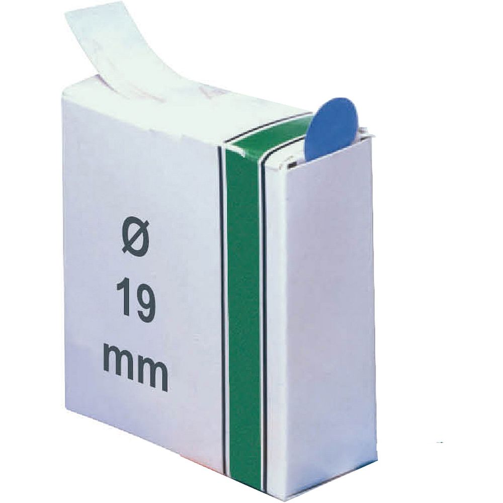 Etiquettes rondes adhésives colorées en rouleaux