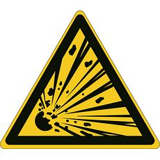 Etiquettes adhésives en polyester laminé - matières explosives