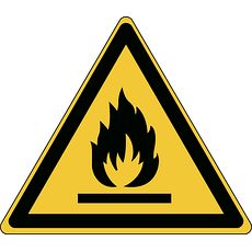 Etiquettes adhésives en polyester laminé - Matières inflammables