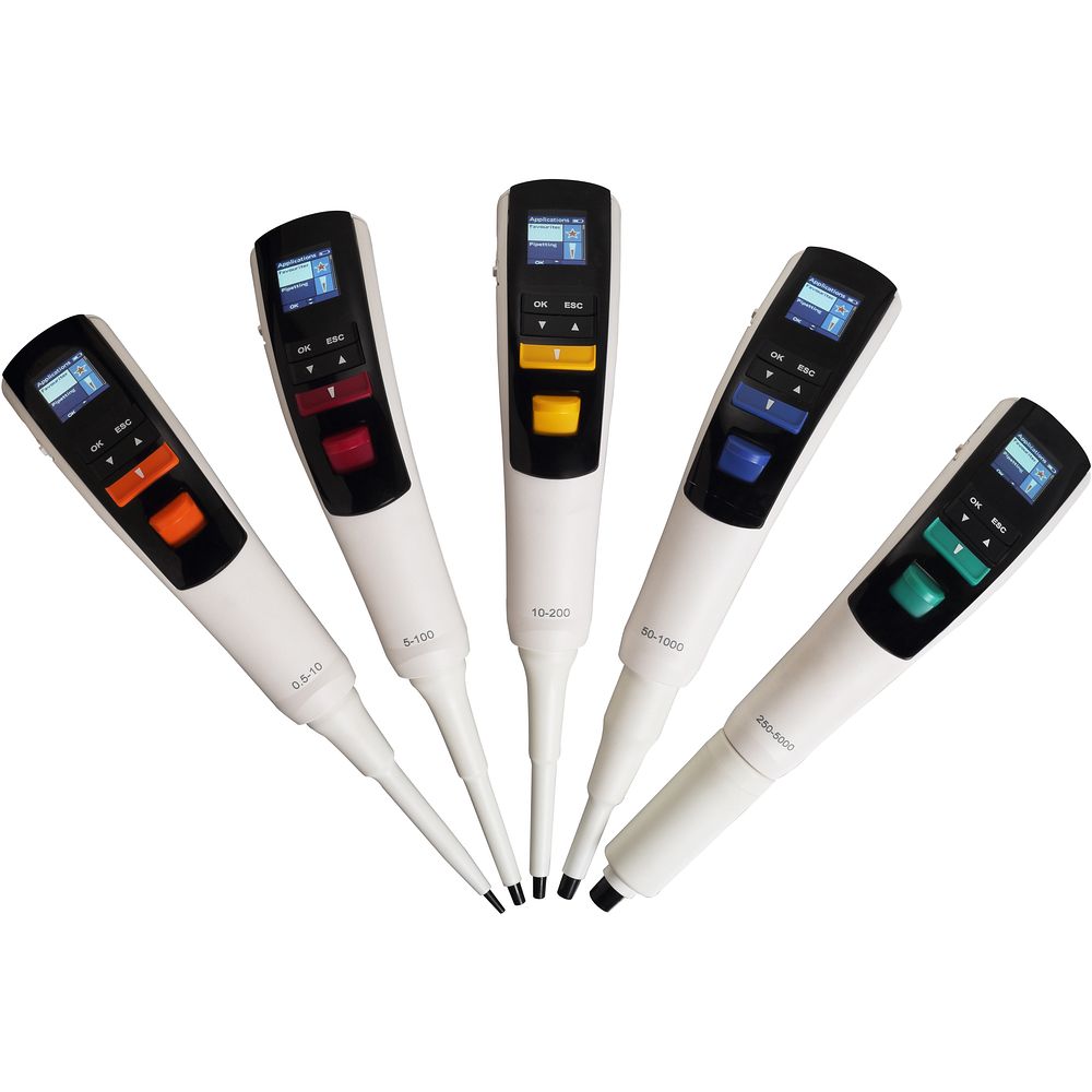 Micropipettes électroniques ergonomiques, monocanal