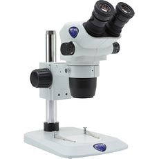 Stéréomicroscopes zoom jusqu'à 225x, statif à colonne
