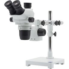 Stéréomicroscopes zoom jusqu'à 225x, statif à bras déporté simple