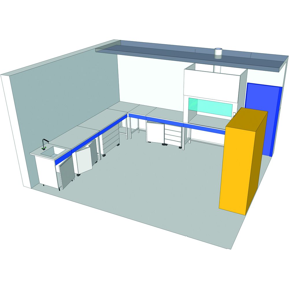 Plan 3D pour l'installation d'un laboratoire