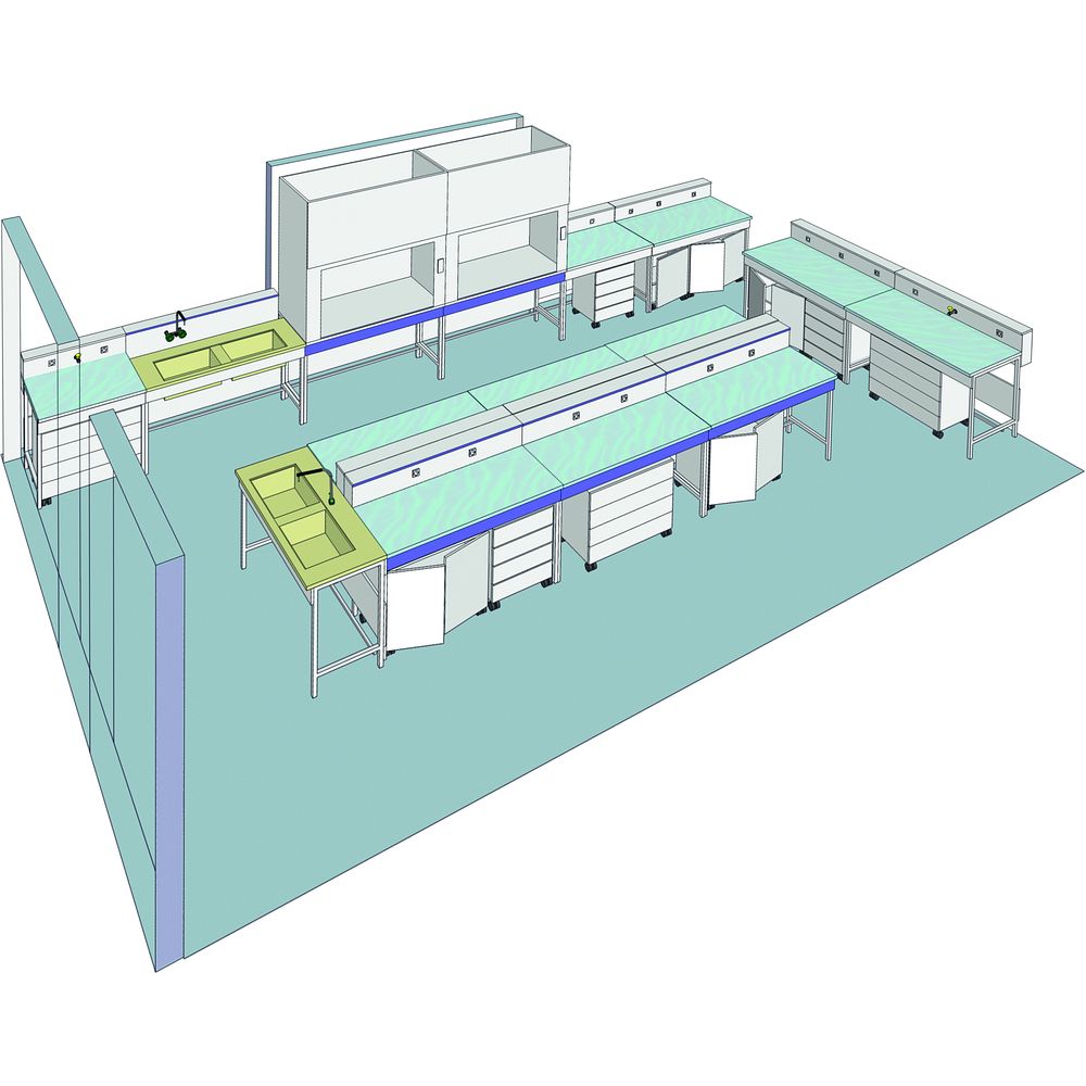Plan 3D pour l'aménagement de votre laboratoire