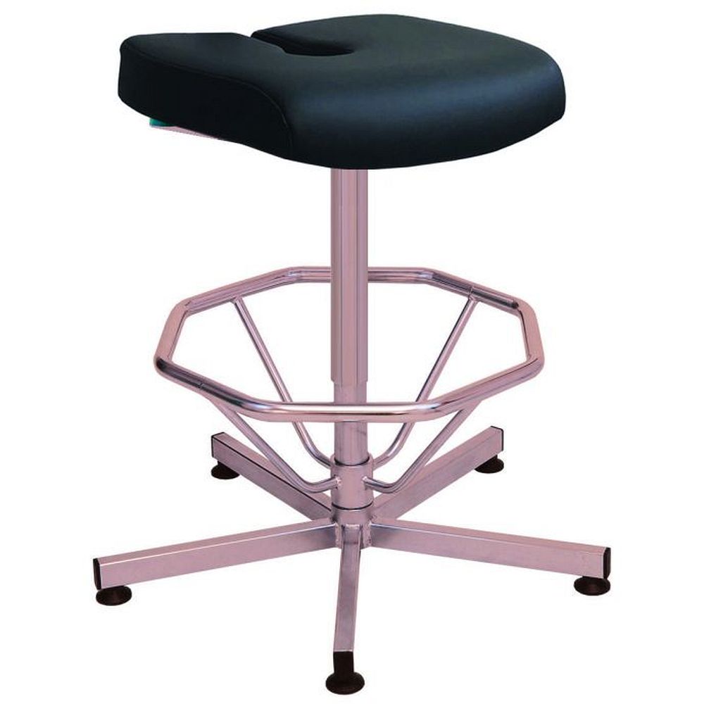 Tabourets confort KONCEPT, assise en PVC ESD antistatique, piètement en acier inox 316&nbspL