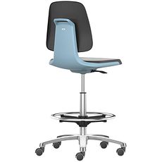 Sièges Labsit en cuir synthétique, sur roulettes, avec repose-pieds
