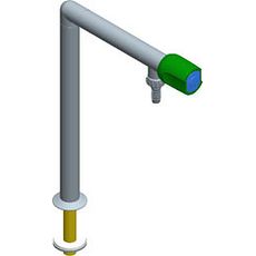 Robinet de paillasse, 90° sur table