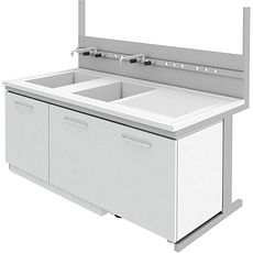 Laveries de laboratoire gamme D+ utilités sur dosseret