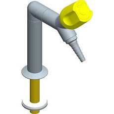 Robinet 45° pour Vide, sur table