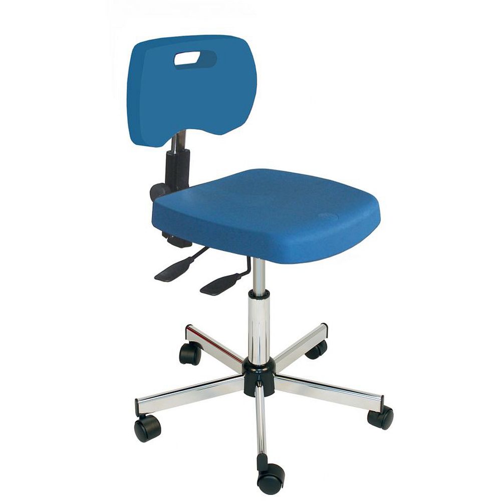 Chaises polyuréthane asynchrones sur roulettes