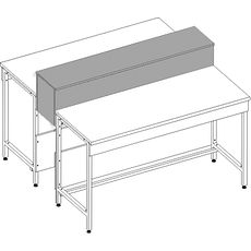 Tablettes et dosserets centraux