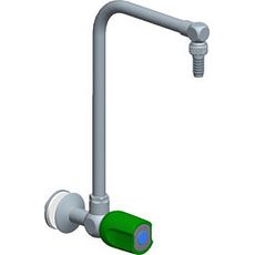 robinet col de cygne orientable eau distillée / déminéralisée, sur dosseret