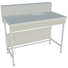 Paillasses humides avec dosseret / tablette, plan Trespa®