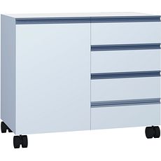 Caisson combiné 1 porte battante et 4 tiroirs