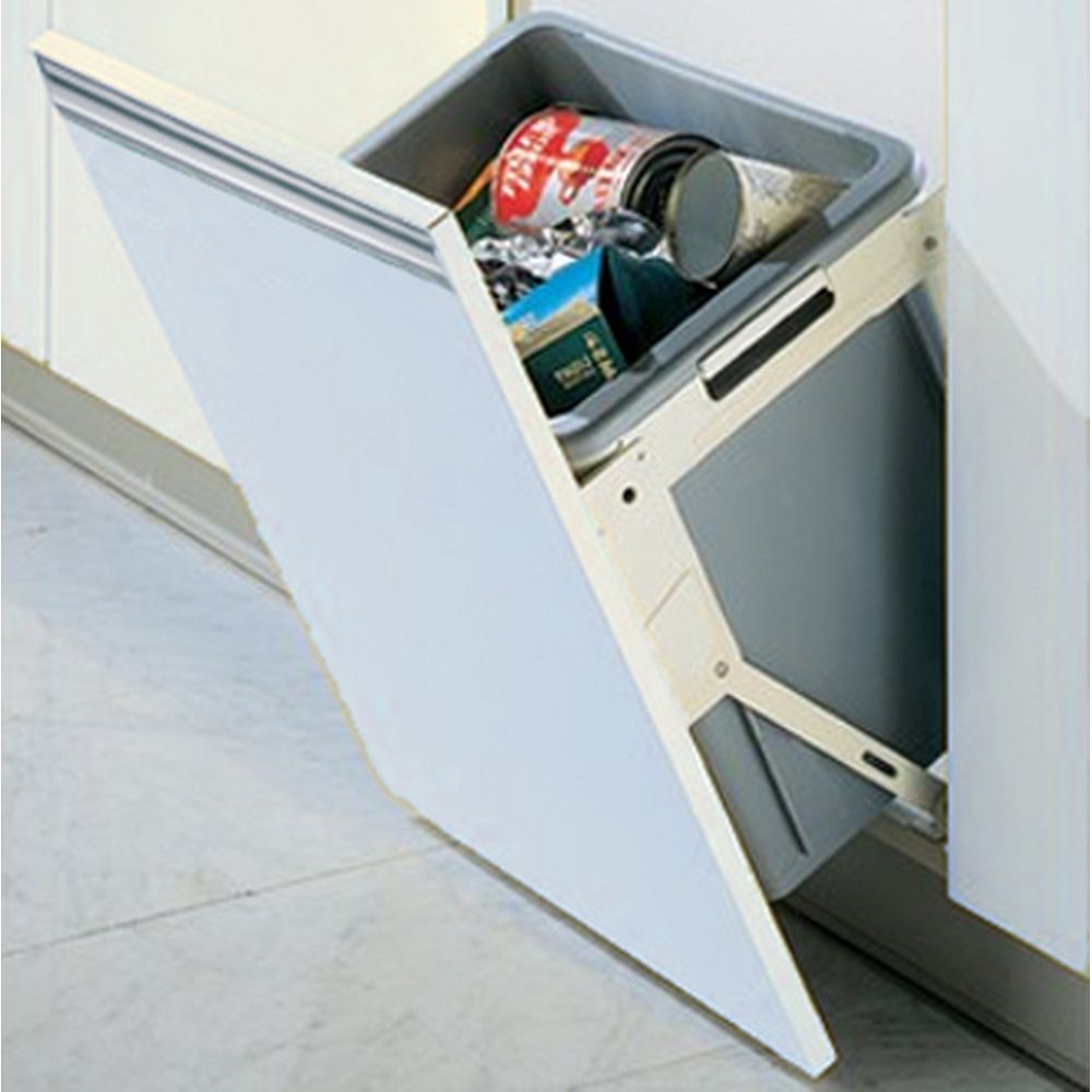 Caisson à porte battante avec poubelle