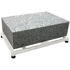 Table anti-vibratoire pour comparateurs de masse structure en acier peint et granit complet
