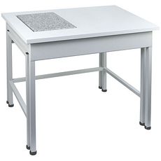 Table anti-vibratoire structure en acier peint et plateau décentré en granit
