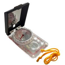 Boussole à liquide avec miroir, loupe et règle graduée