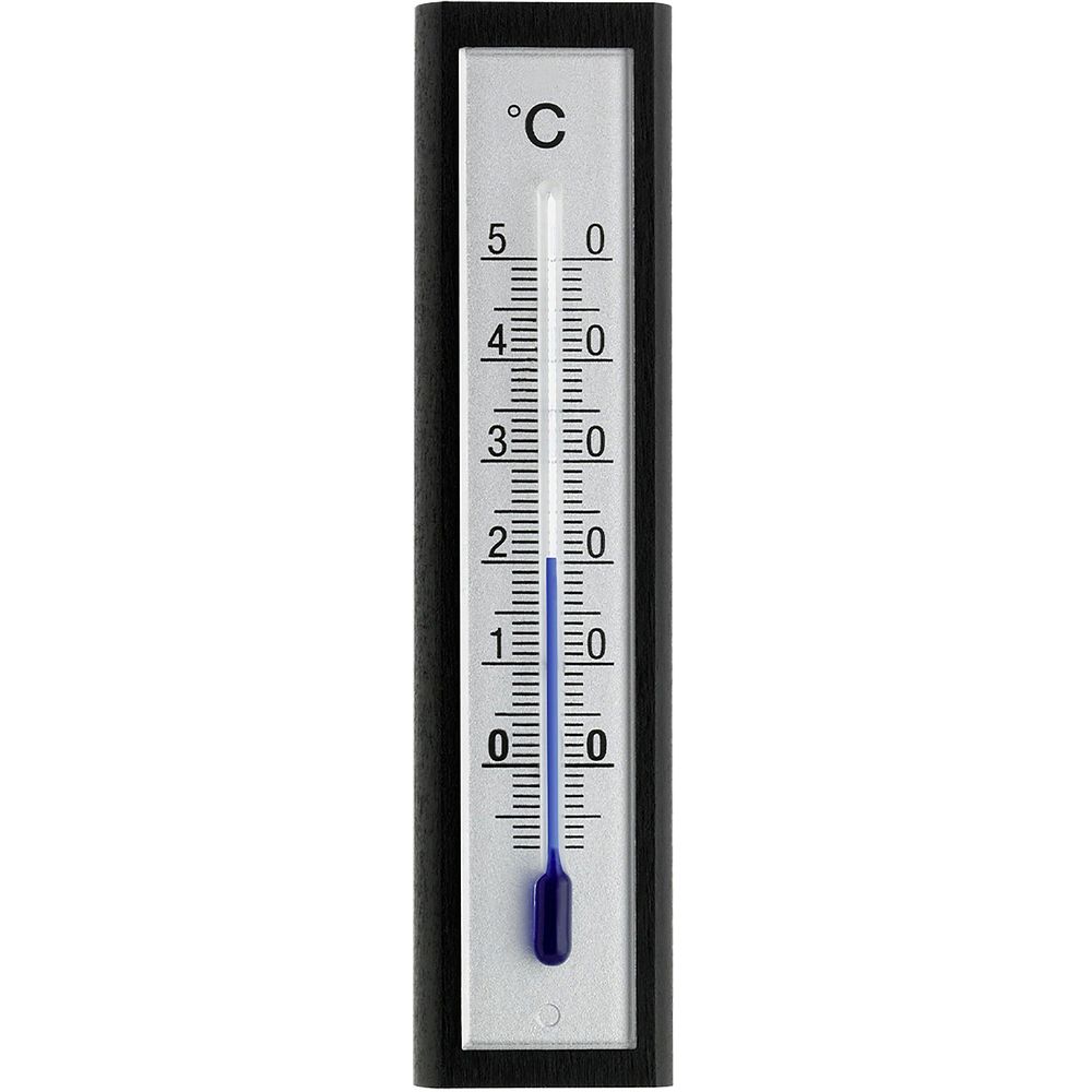 Thermomètre analogique à alcool en hêtre noir