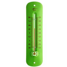 Thermomètre analogique à alcool en métal vert