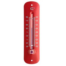 Thermomètre analogique à alcool en métal rouge