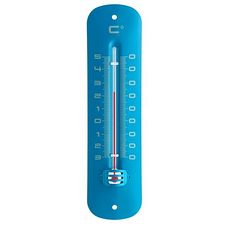 Thermomètre analogique à alcool en métal bleu