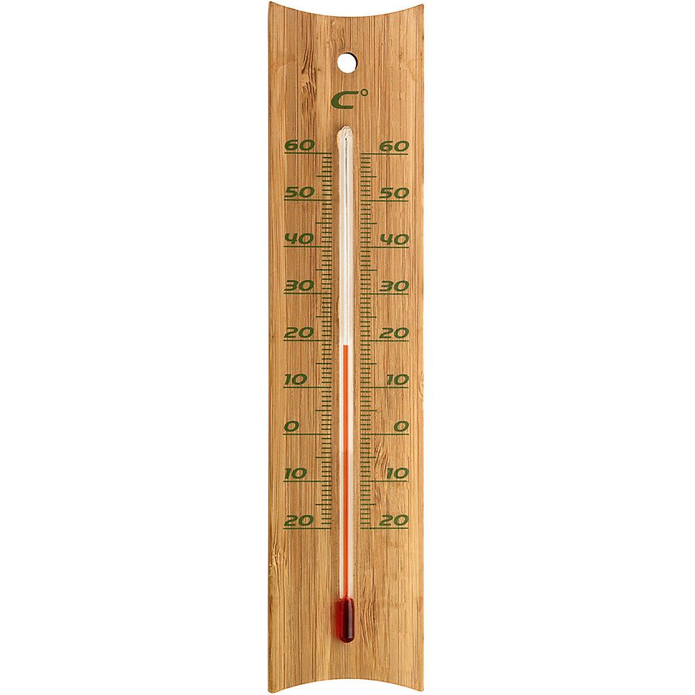 Thermomètre analogique à alcool en bambou