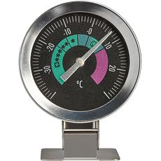 Thermomètre mécanique réfrigerateur et congélateur en inox fixation adhésive