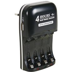 Chargeur de piles NiMH R03 et R06 Sortie USB 5 VDC