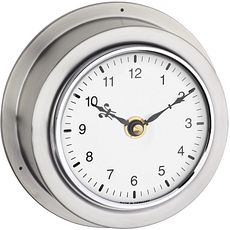 Horloge à aiguilles d'intérieur style marin en inox