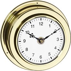 Horloge à aiguilles d'intérieur style marin en laiton