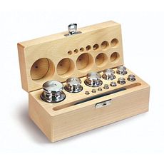 Poids étalons en inox, en coffret classe M1 