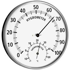 Thermo-Hygromètre mécanique en laiton chromé