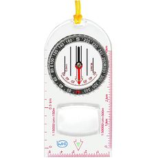 Boussole à liquide avec loupe et règle graduée