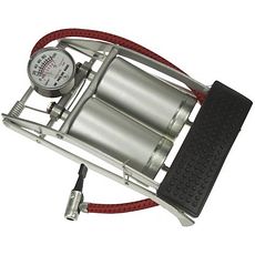 Pompe à pied à 2 cylindres avec manomètre, pression 7 bars