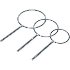 Supports-anneaux en acier chromé