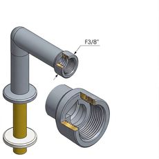 Robinet air comprimé monté sur paillasse