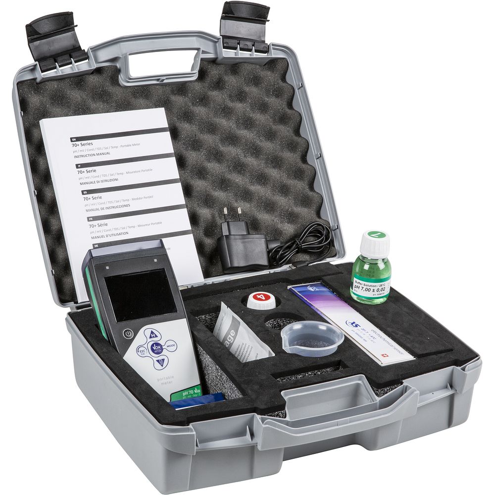 pH / mV / °C-mètre portable pH70&nbspVIO avec technologie DHS